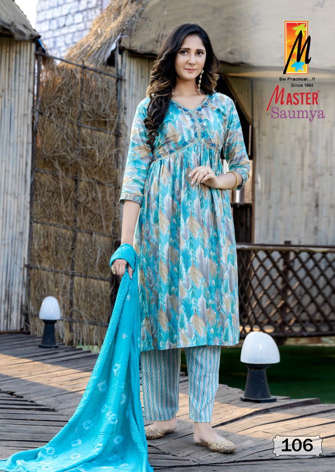 Saumya By Master Aaliya Cut Kurti With Bottom Dupatta Wholesale Suppliers In India
